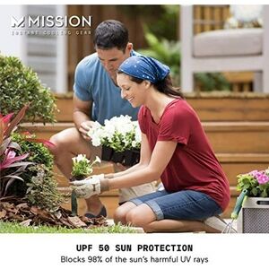 MISSION Original Evaporative Cool Technology Neck Gaiter, Sun Protection,Blue